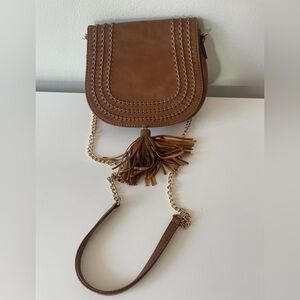 Brown Tassel Crossbody Bag